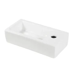 Erin Small Wall Hung Cloakroom Basin - 370 x 180mm