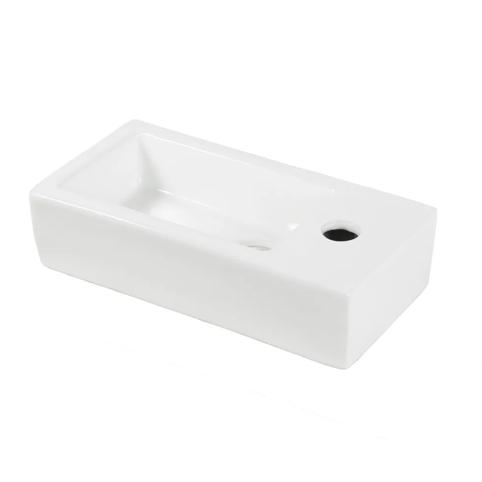 Erin Small Wall Hung Cloakroom Basin - 370 x 180mm