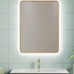 Finn LED Illuminated Framed Mirror with Demister Pad & Colour Change Lights - 600 x 800mm