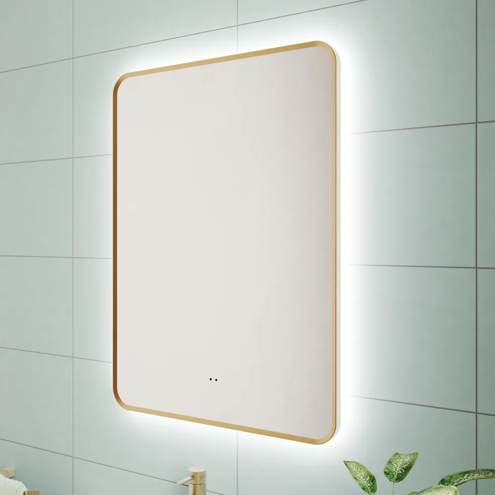 Finn LED Illuminated Framed Mirror with Demister Pad & Colour Change Lights - 600 x 800mm