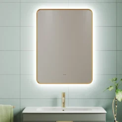Finn LED Illuminated Framed Mirror with Demister Pad & Colour Change Lights - 600 x 800mm