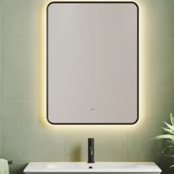 Finn LED Illuminated Framed Mirror with Demister Pad & Colour Change Lights - 600 x 800mm