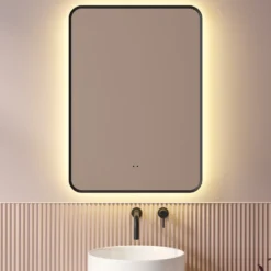 Finn LED Illuminated Framed Mirror with Demister Pad & Colour Change Lights - 500 x 700mm