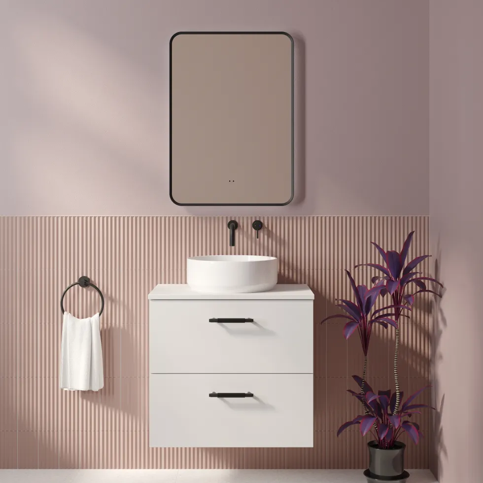Finn LED Illuminated Framed Mirror with Demister Pad & Colour Change Lights - 500 x 700mm
