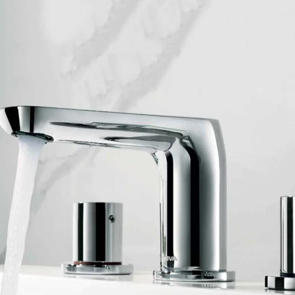 Flova Allore Deck Mounted 4 Hole Bath Shower Mixer with Handset Kit