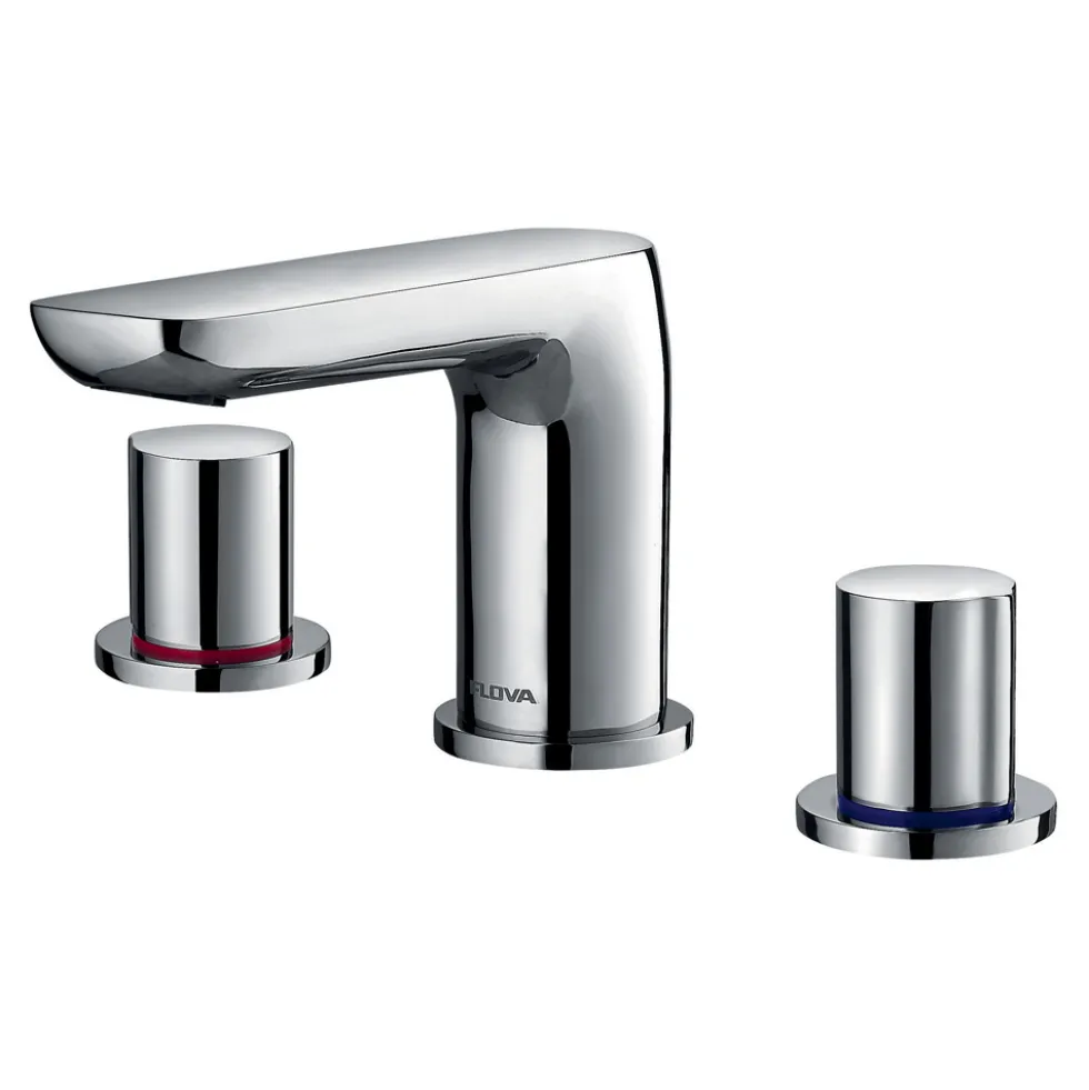Flova Allore 3 Hole Basin Mixer with Clicker Waste