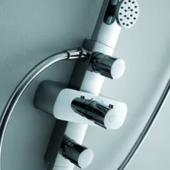 Flova Allore Thermostatic Shower Column with Handset, Body Jets & Overhead Shower
