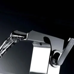 Flova Cascade Mid Height Waterfall Mono Basin Mixer with Clicker Waste