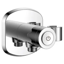 Flova Fusion GoClick Wall Outlet Elbow with Integral Handset Holder & Button Flow Control