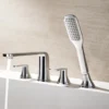 Flova Fusion 4 Hole Deck Mounted Bath Shower Mixer with Pull Out Handset