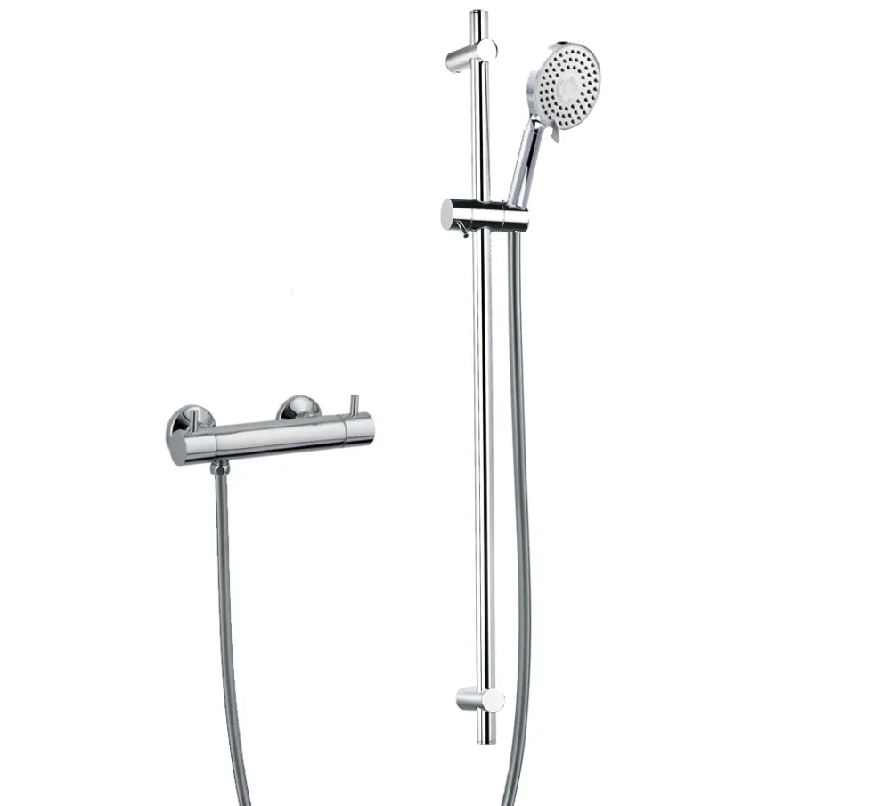 Flova Levo Thermostatic Bar Valve with Slide Rail & Multi-functional Handset