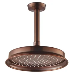 Flova Liberty 225mm Ceiling Mounted Rainshower Head & Arm - Oil Rubbed Bronze