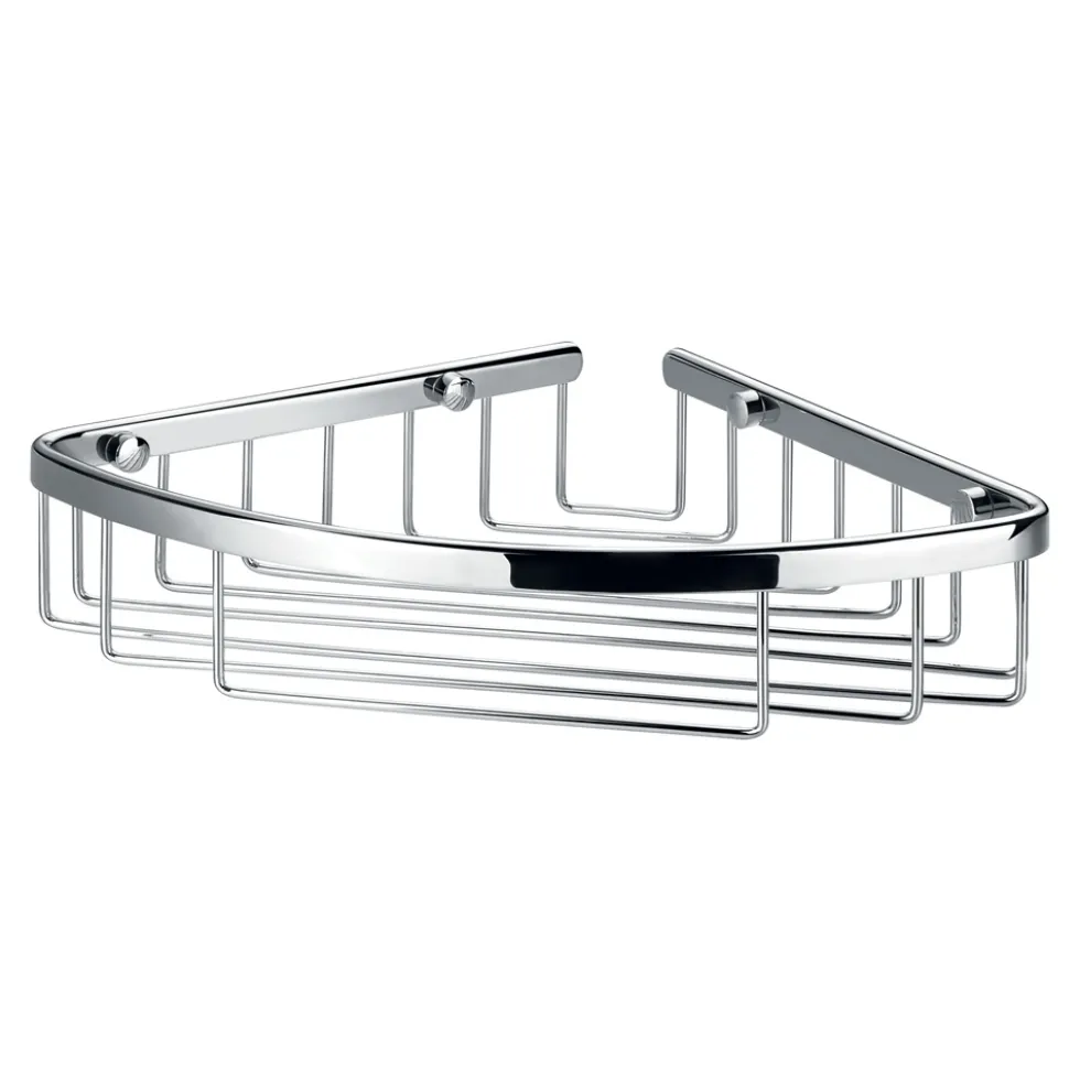 Flova Solid Brass Corner Basket - 205mm