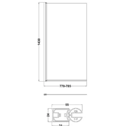 Freddie Brushed Brass Reinforced Shower Bath Suite with Rimless Toilet