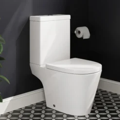 Freddie Brushed Brass Reinforced Shower Bath Suite with Rimless Toilet