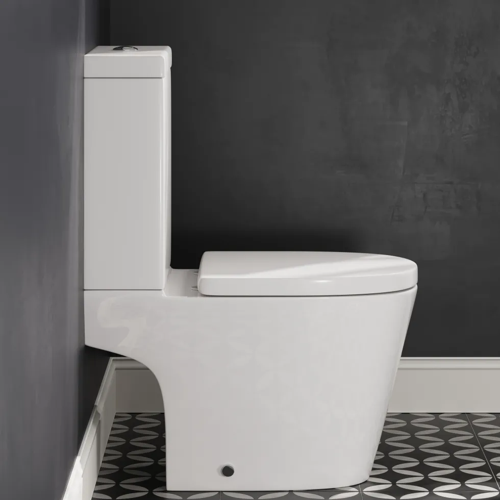 Freddie Brushed Brass Reinforced Shower Bath Suite with Rimless Toilet