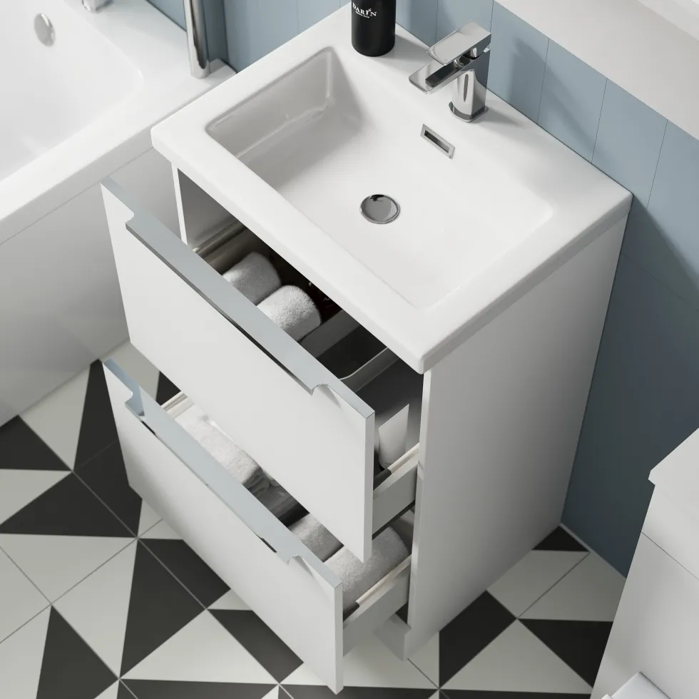 Freddie 500mm Floorstanding Vanity Unit & Basin