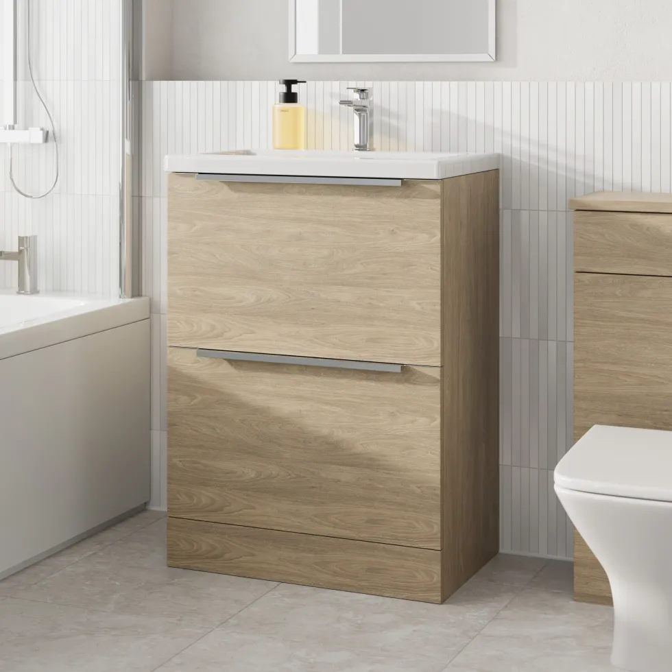 Freddie 600mm Floorstanding Vanity Unit & Basin