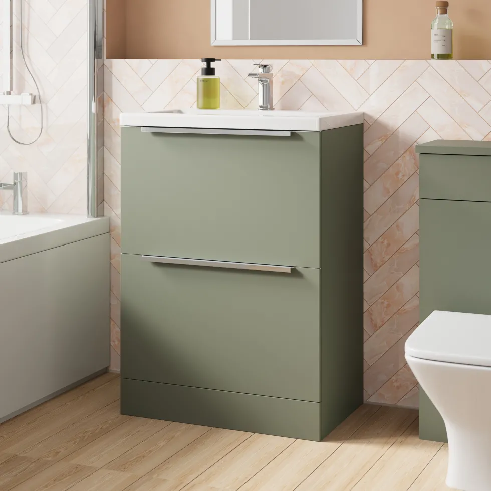 Freddie 600mm Floorstanding Vanity Unit & Basin
