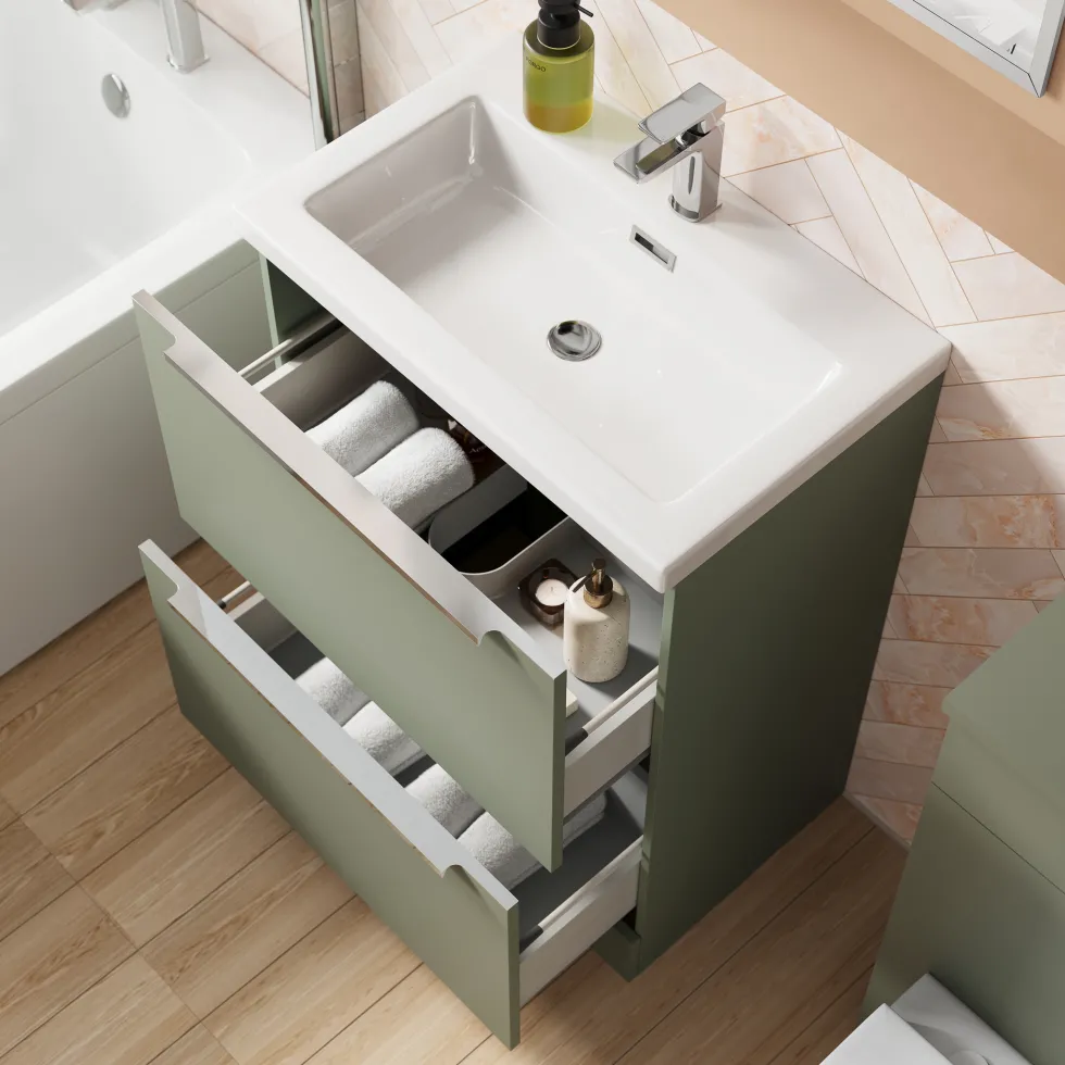 Freddie 600mm Floorstanding Vanity Unit & Basin