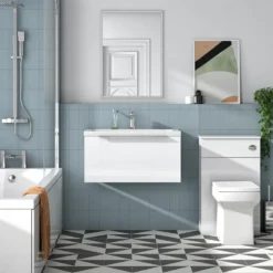 Freddie 800mm Wall Hung Vanity Unit & Basin