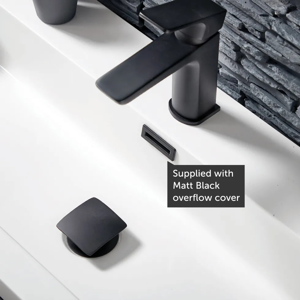 Freddie 800mm Wall Hung Vanity Unit & Basin with Matt Black Frame