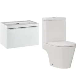 Freddie Rimless Toilet & Vanity Unit Bathroom Suite