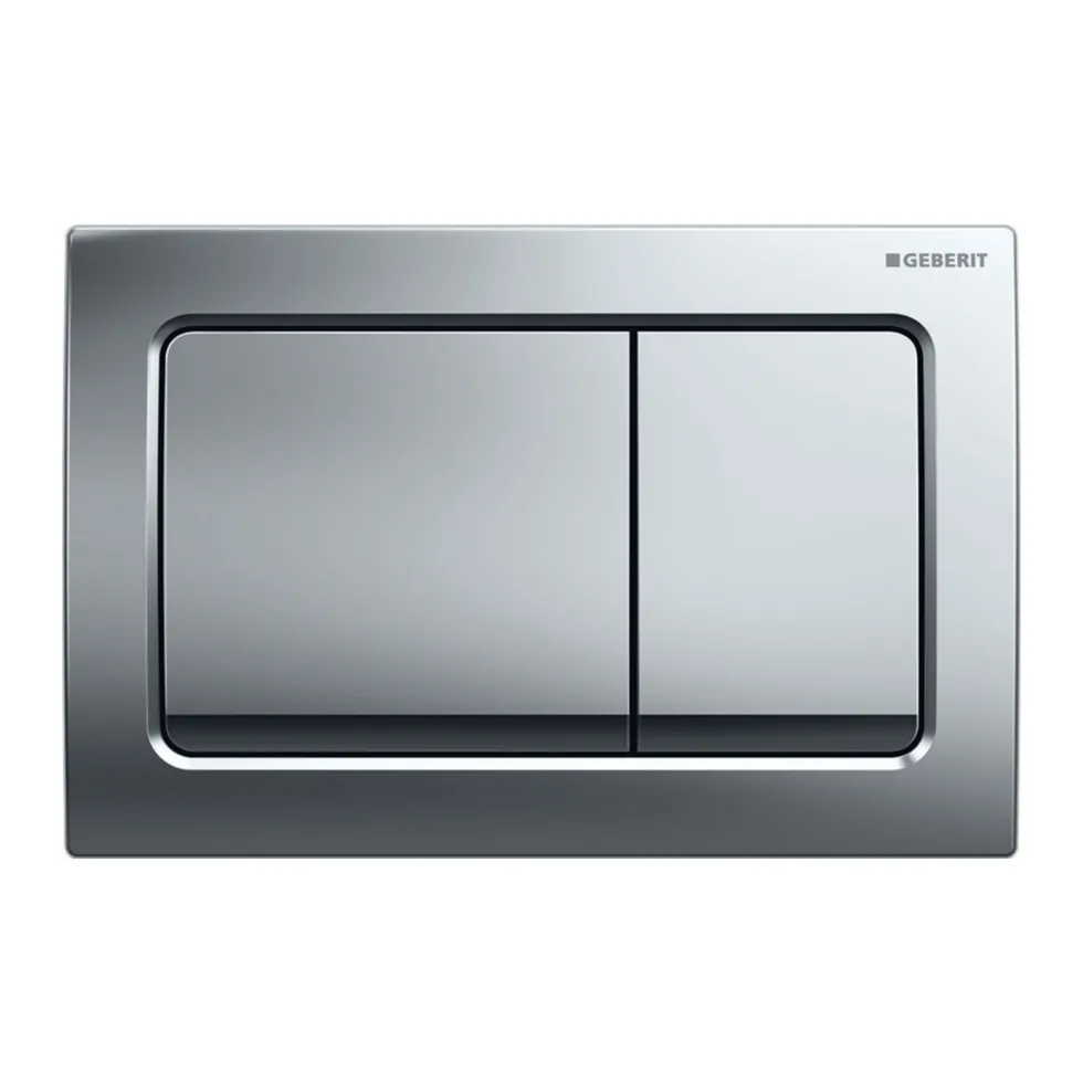 Geberit Duofix 1120mm Concealed Frame & Alpha Cistern with Chrome Dual Flush Plate