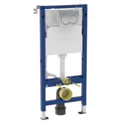 Geberit Duofix 1120mm Concealed Frame & Alpha Cistern with Chrome Dual Flush Plate