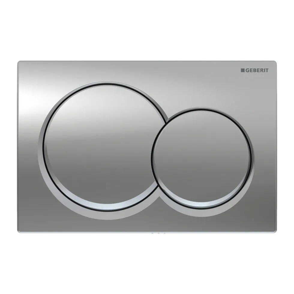 Geberit Duofix 1120mm Concealed Frame & Alpha Cistern with Chrome Dual Flush Plate