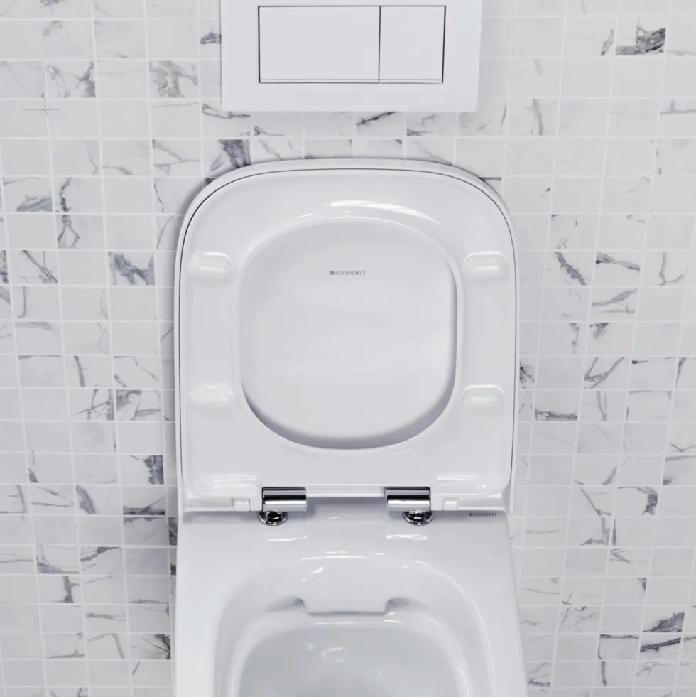 Geberit Smyle Rimless Wall Hung Pan & Soft Close Seat