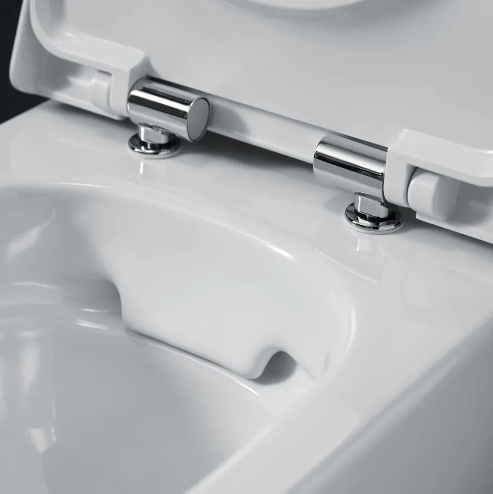 Geberit Wall-Hung 4-in-1 Sigma Cistern, Frame, Flush Plate, Smyle Rimless Pan & Soft Close Seat Pack
