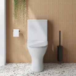 Harbour Acclaim Compact Rimless Back to Wall Close-Coupled Toilet & Soft Close Seat