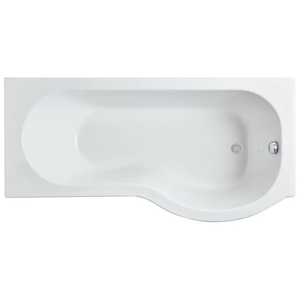 Harbour Acclaim Complete Bathroom Suite with 1700mm P Shape Shower Bath & Rimless Toilet
