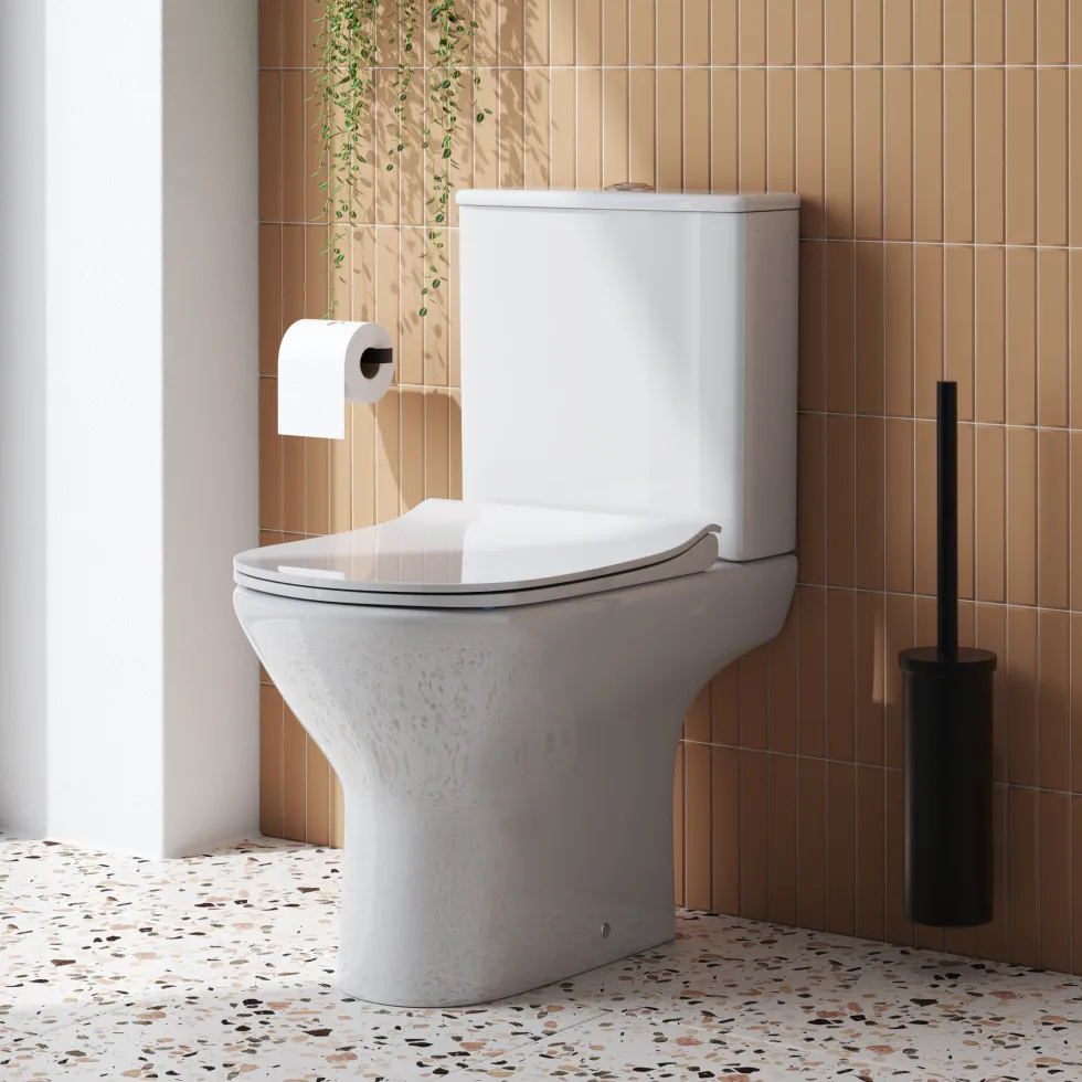 Harbour Acclaim Complete Bathroom Suite with 1700mm P Shape Shower Bath & Rimless Toilet
