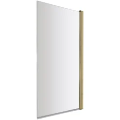 Harbour Acclaim Complete Brushed Brass Bathroom Suite with Reinforced Shower Bath & Rimless Toilet