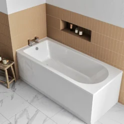 Harbour Acclaim Complete Matt Black Bathroom Suite with Shower Bath & Rimless Toilet
