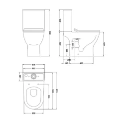 Harbour Acclaim Complete Matt Black Bathroom Suite with Shower Bath & Rimless Toilet