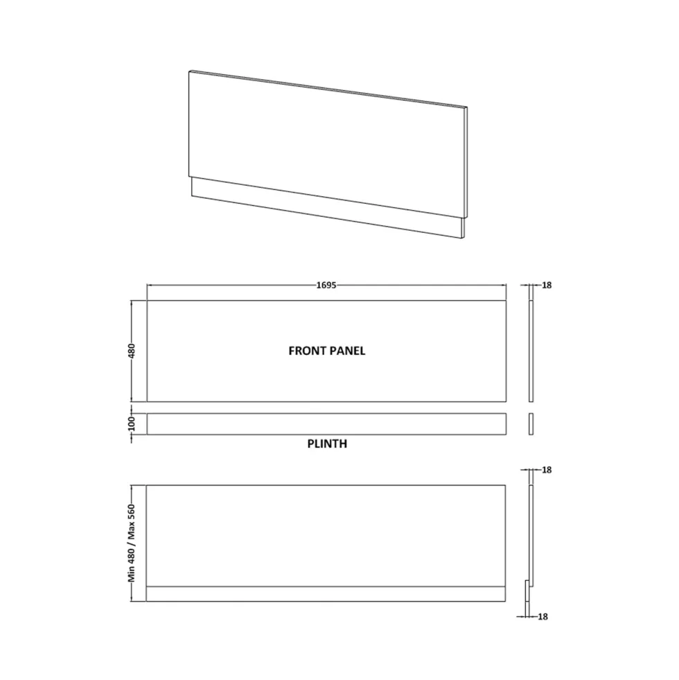 Harbour Acclaim Complete Matt Black Bathroom Suite with Shower Bath & Rimless Toilet