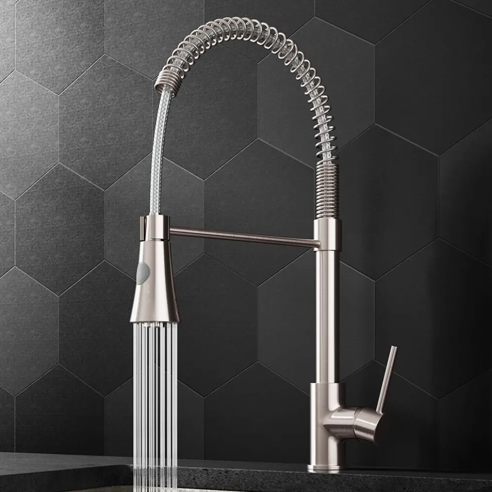 Harbour Acclaim Kitchen Tap with Flexible / Movable Multi-Function Spray - Brushed Stainless Steel