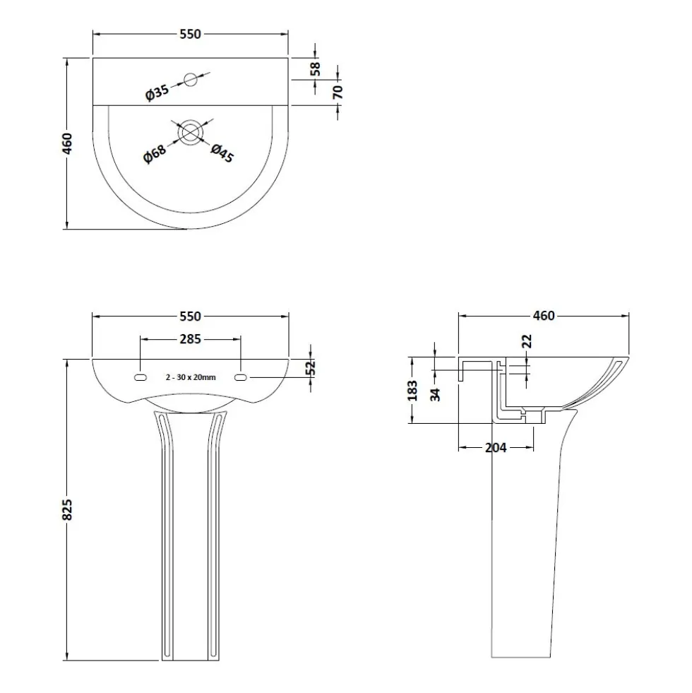 Harbour Acclaim 1700mm J Shaped Shower Bath Suite with Rimless Toilet
