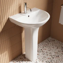 Harbour Acclaim 550mm 1 Tap Hole Basin & Full Pedestal
