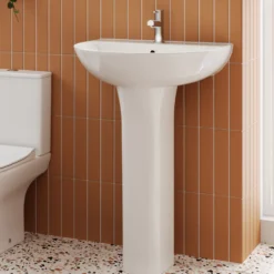 Harbour Acclaim 550mm 1 Tap Hole Basin & Full Pedestal