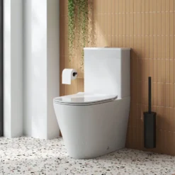Harbour Acclaim Rimless Back to Wall Close-Coupled Toilet & Soft Close Seat