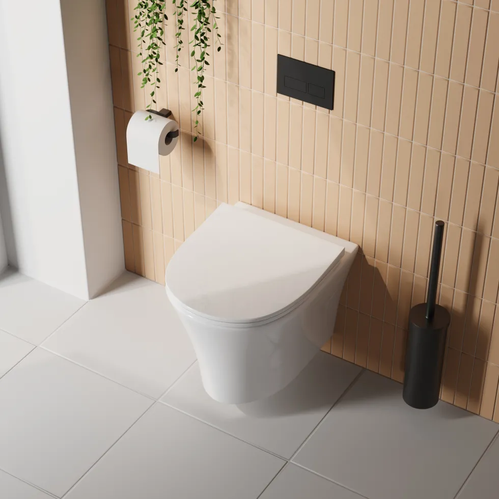 Harbour Acclaim Rimless Short Projection Wall Hung Toilet & Soft Close Seat