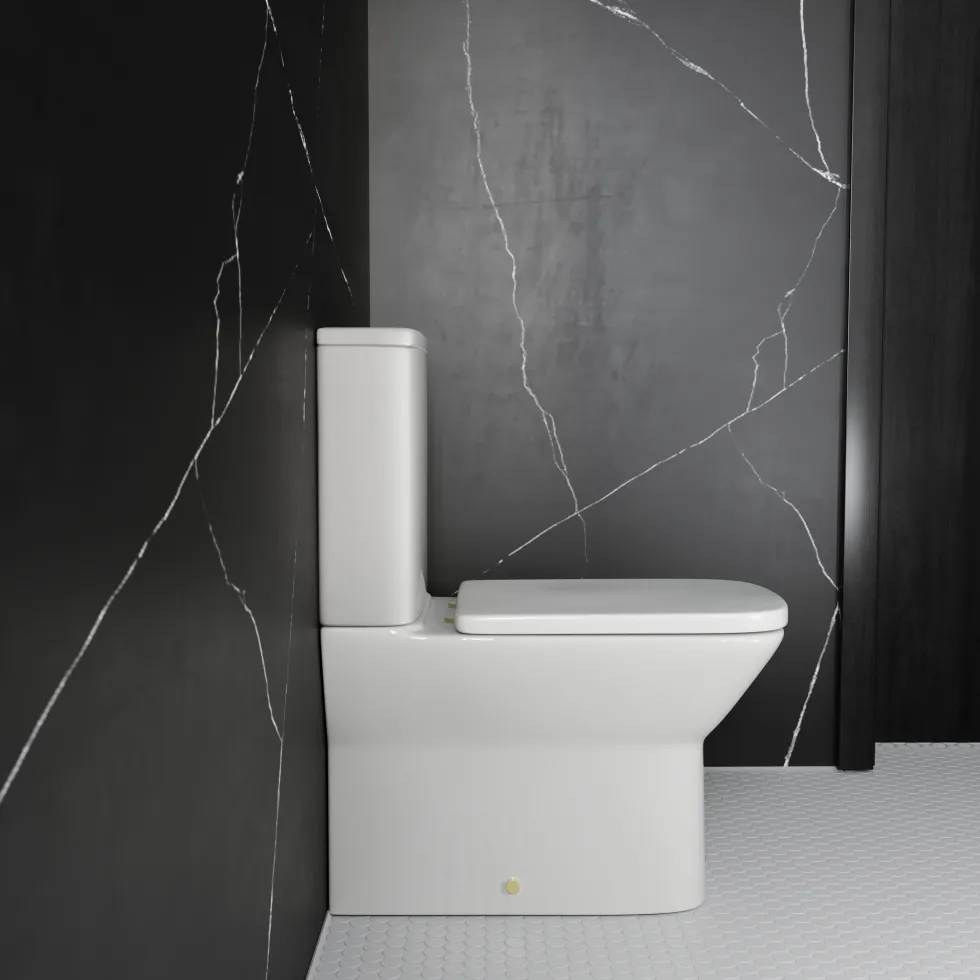 Harbour Alchemy Rimless Back to Wall Close Coupled Toilet & Soft Close Seat