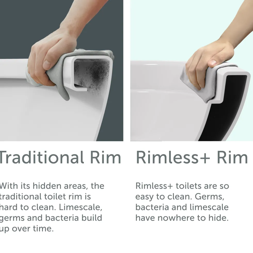 Harbour Alchemy Rimless Back To Wall Comfort Height Toilet & Soft Close Seat