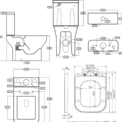 Harbour Alchemy Rimless Close Coupled Toilet & Soft Close Seat