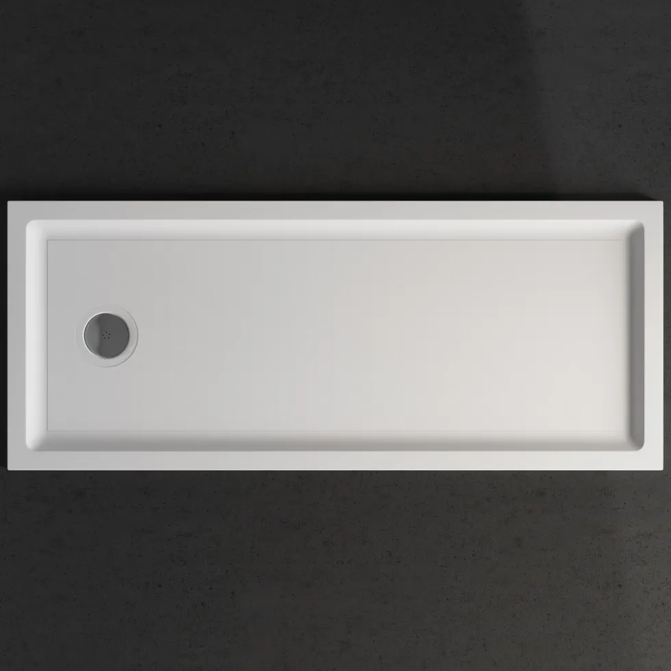 Harbour Anti Slip Gel Coated Stone Resin Bath Replacement Rectangular Shower Tray - 1700 x 700mm