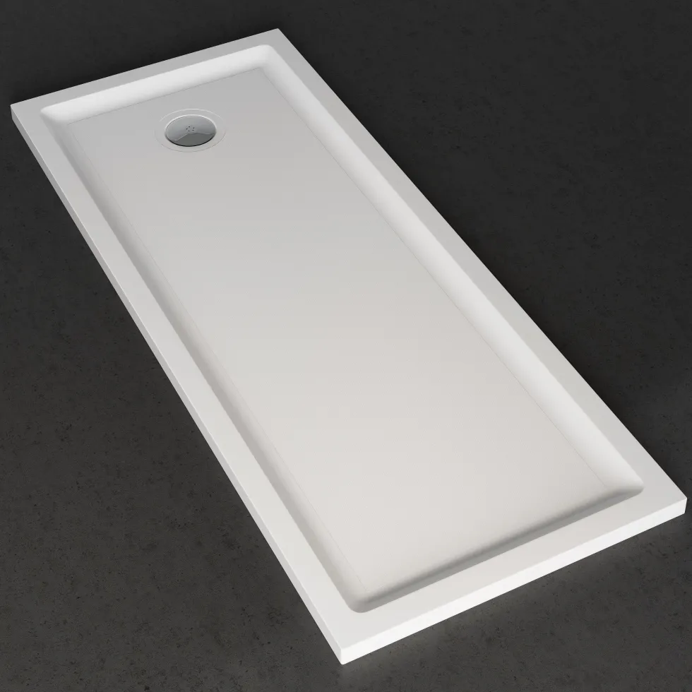Harbour Anti Slip Gel Coated Stone Resin Bath Replacement Rectangular Shower Tray - 1700 x 700mm